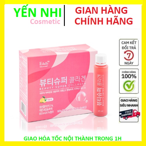 [CHÍNH HÃNG] Nước uống Collagen thủy phân Edally BH (10 Lọ x 25ml )