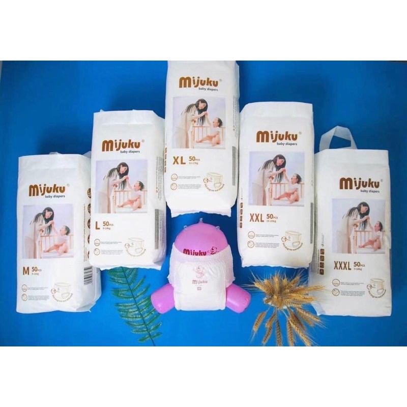 Tã Bỉm quần Mijuku các size M50 L50 XL50 XxL50 XxXL50