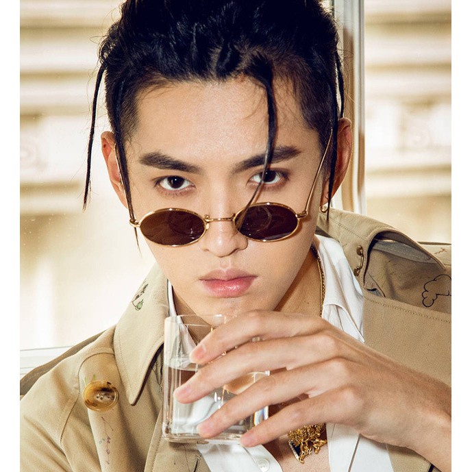 Kính MáT HìNh Oval Kim LoạI KiểU DáNg Đơn GiảN