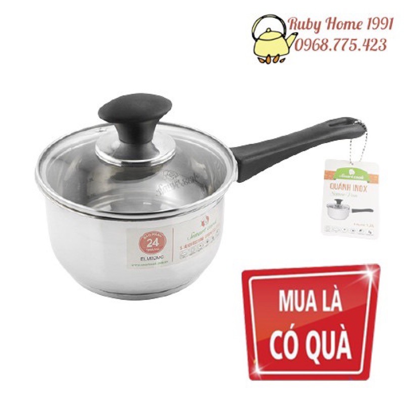 Quánh inox 304 Smartcook đáy từ 14 cm EL6989