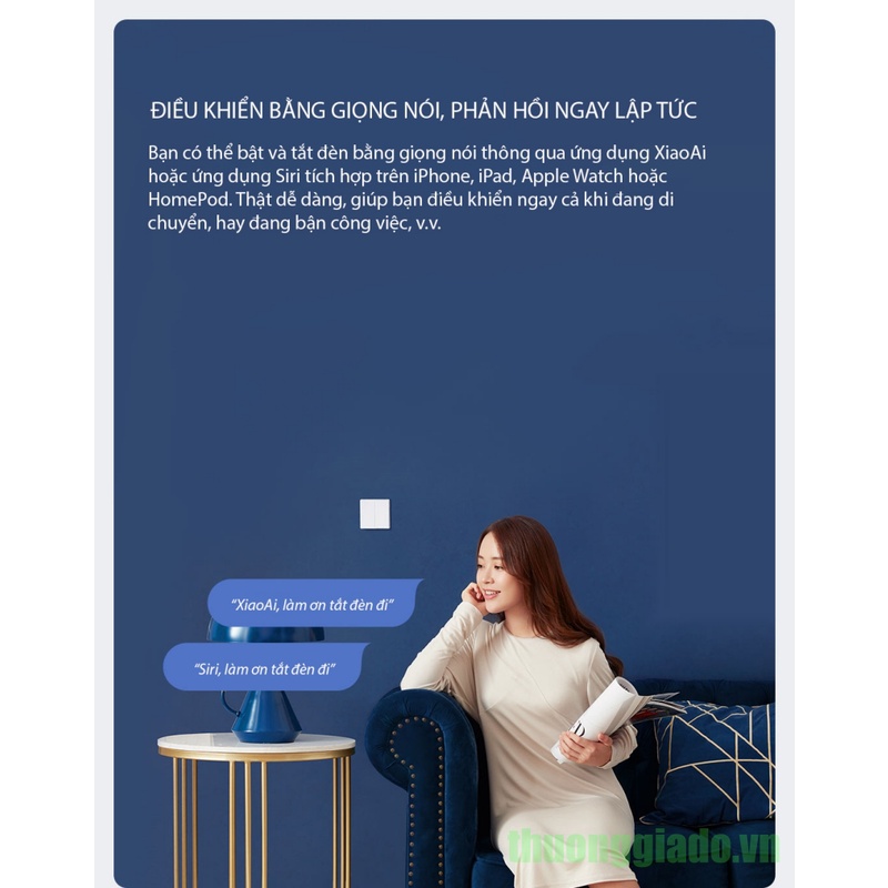 Công tắc gắn tường thông minh Xiaomi Aqara D1, sử dụng công nghệ zigbee, 1/2/3 công tắc
