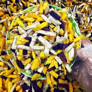 1kg khoai mĩx 3 vị( tím, vàng, môn)