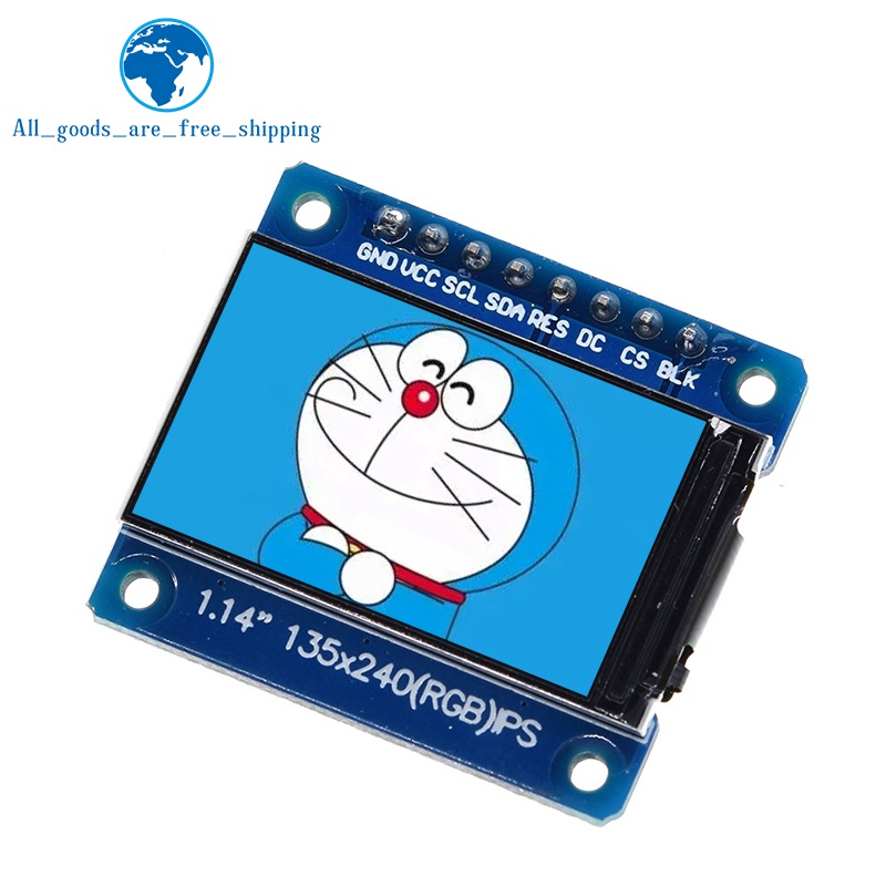 1 Màn Hình TFT Màu Sắc HD IPS 1.14 inch 3.3V 8PIN ST7789 IC 135*240