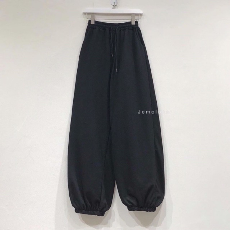 Quần bom chun from thụng đủ màu_Quần jogers nữ trơn dáng thể thao Unisex (kèm ảnh thật)