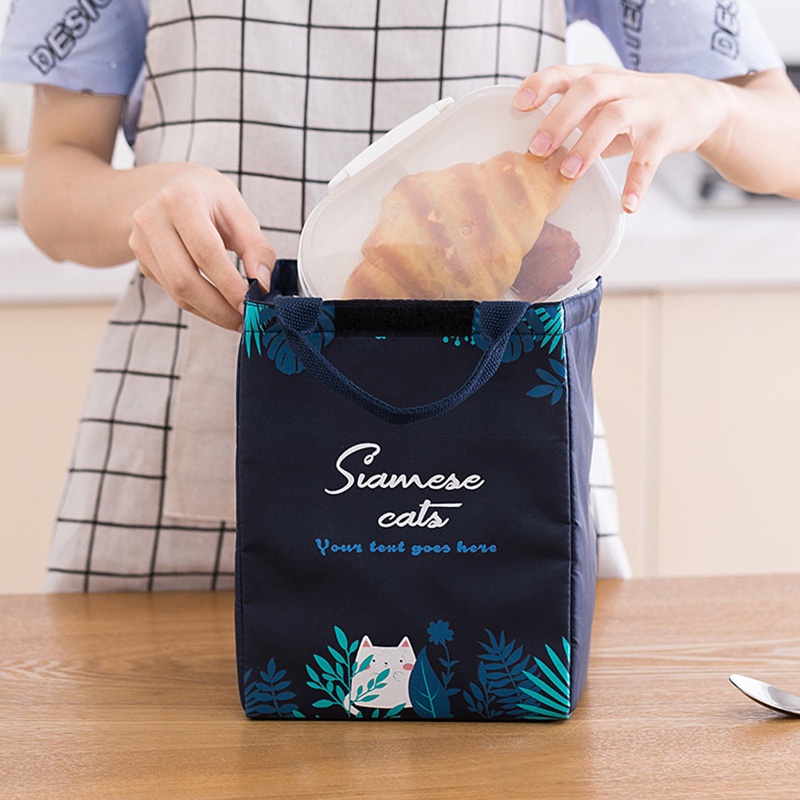 ONLY HOUSE Túi Đựng Hộp Cơm Trưa Giữ Nhiệt Sức Chứa Lớn Dày Dặn