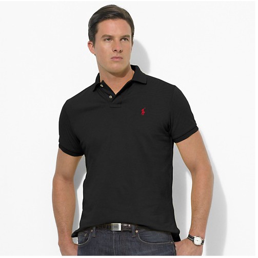 RALPH LAUREN Áo polo Ngắn Tay Màu Trơn Thời Trang Cho Nam