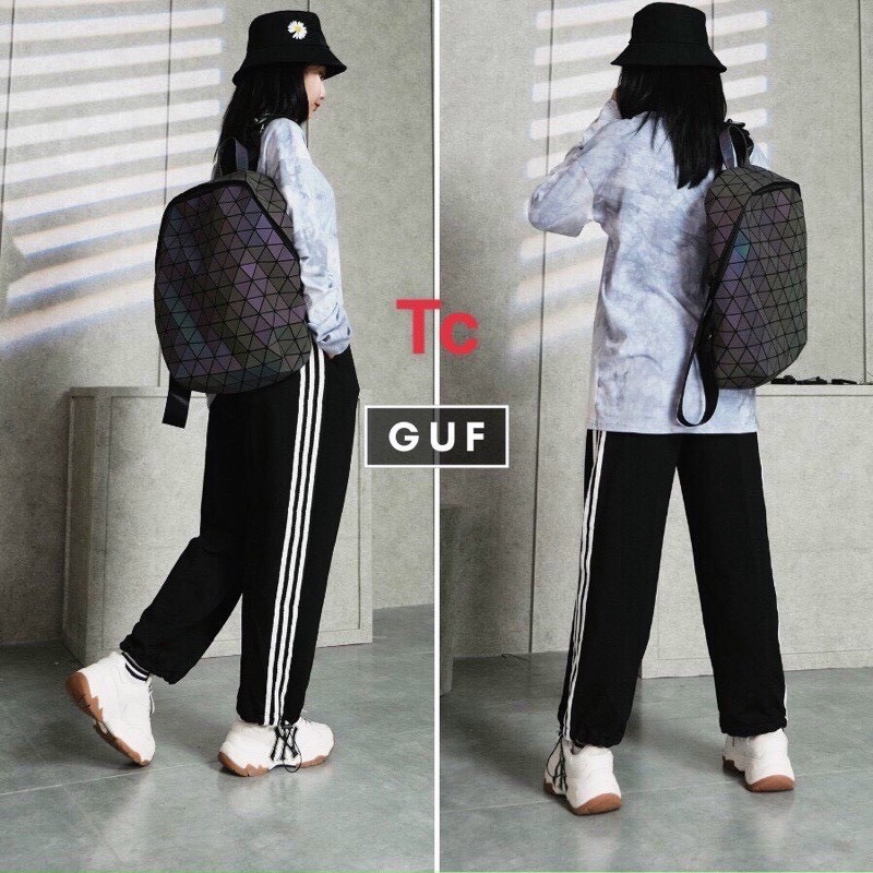 Quần 3 Sọc Nữ Rút Dây, Quần Thể Dục Thể Thao Nữ 3 Sọc Ống Suông Mắc 2 Kiểu Suông Hoặc Jogger Dây Rút HiMie