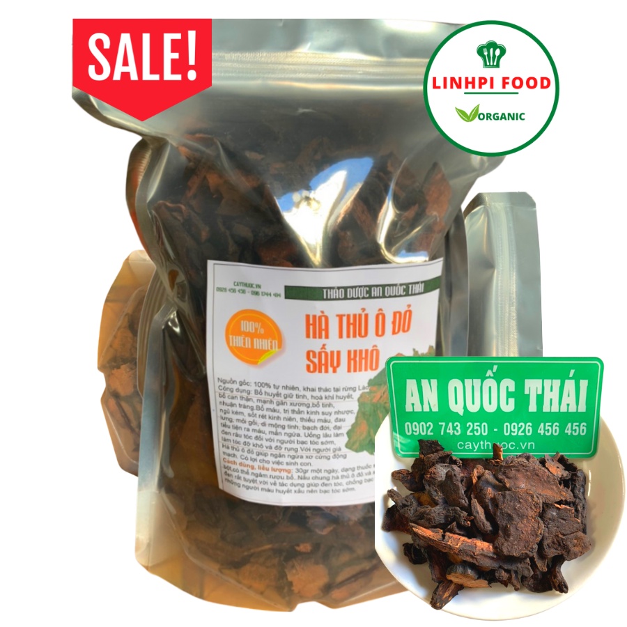 500g Hà Thủ Ô Đỏ Đã Sơ Chế , Củ Hà Thủ Ô Làm Đen Tóc, Ngăn Tóc Bạc Sớm, Bồi Bổ Máu Huyết Giúp Da Hồng Hào
