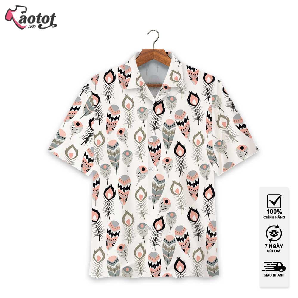 Áo Hoạ Tiết Lông Chim Màu Vintage BOHO, Áo Du Lịch Picnics AoTot Chất Liệu Cao Cấp - Thoáng Mát