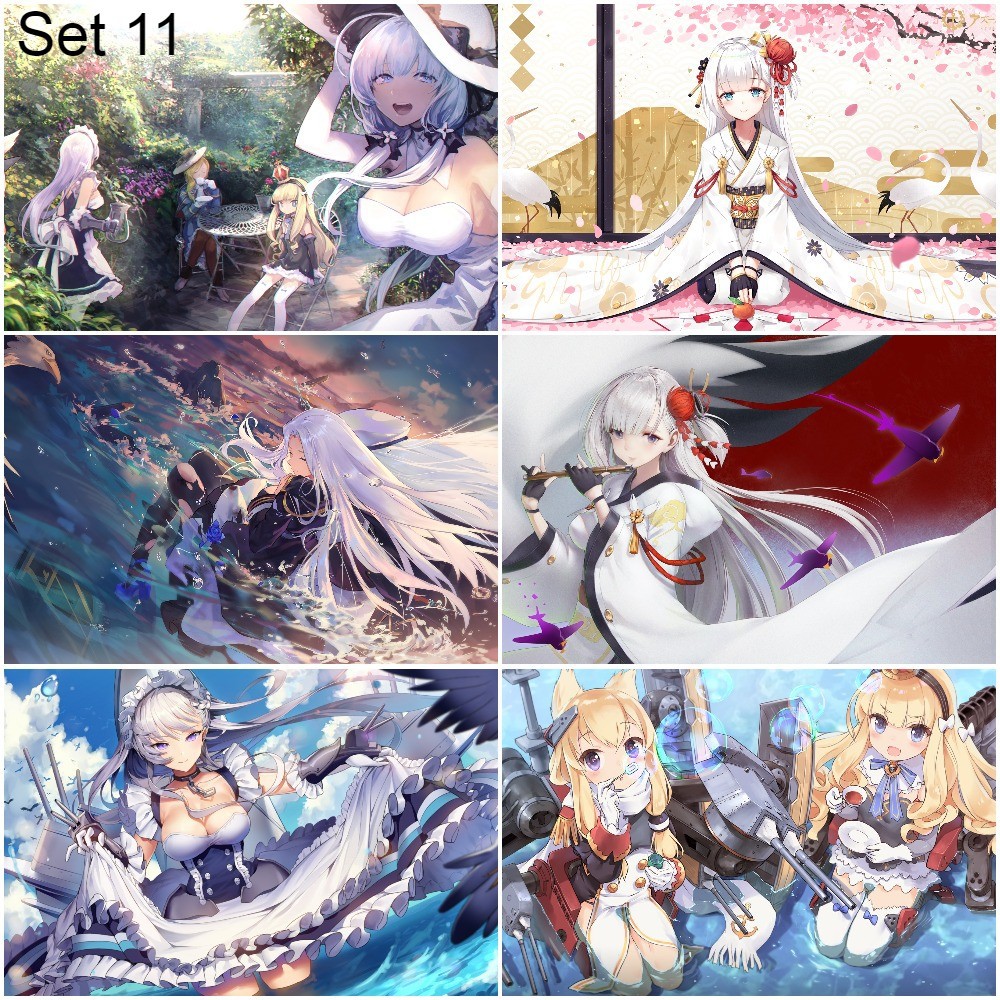 Bộ 6 Poster game Azur Lane   - A3,A4,A5