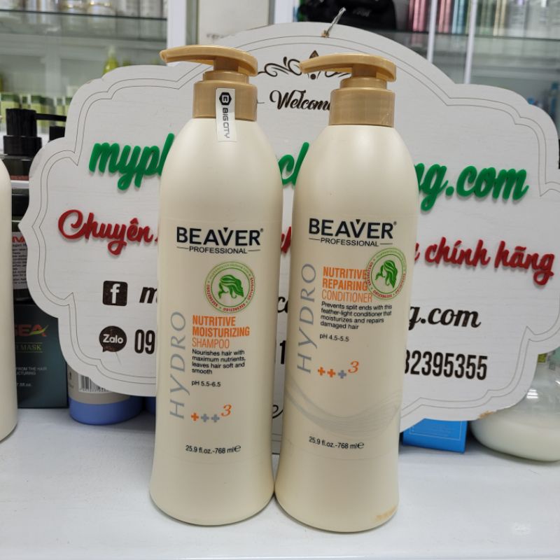 DẦU GỘI XẢ SIÊU DƯỠNG BEAVER +++3 768ML*2