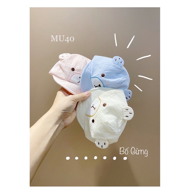 Mũ xô gấu sơ sinh