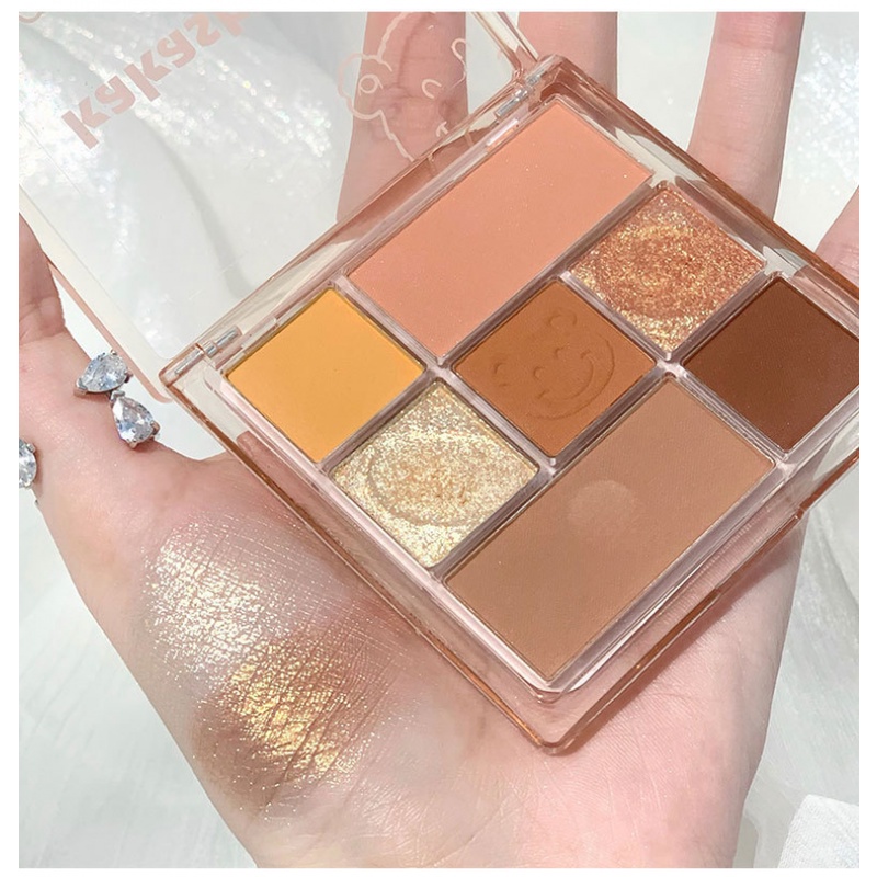 [Hàng mới về] Bảng phấn mắt KAKASHOW chống nước nhiều màu sắc thiết kế họa tiết gấu dễ thương