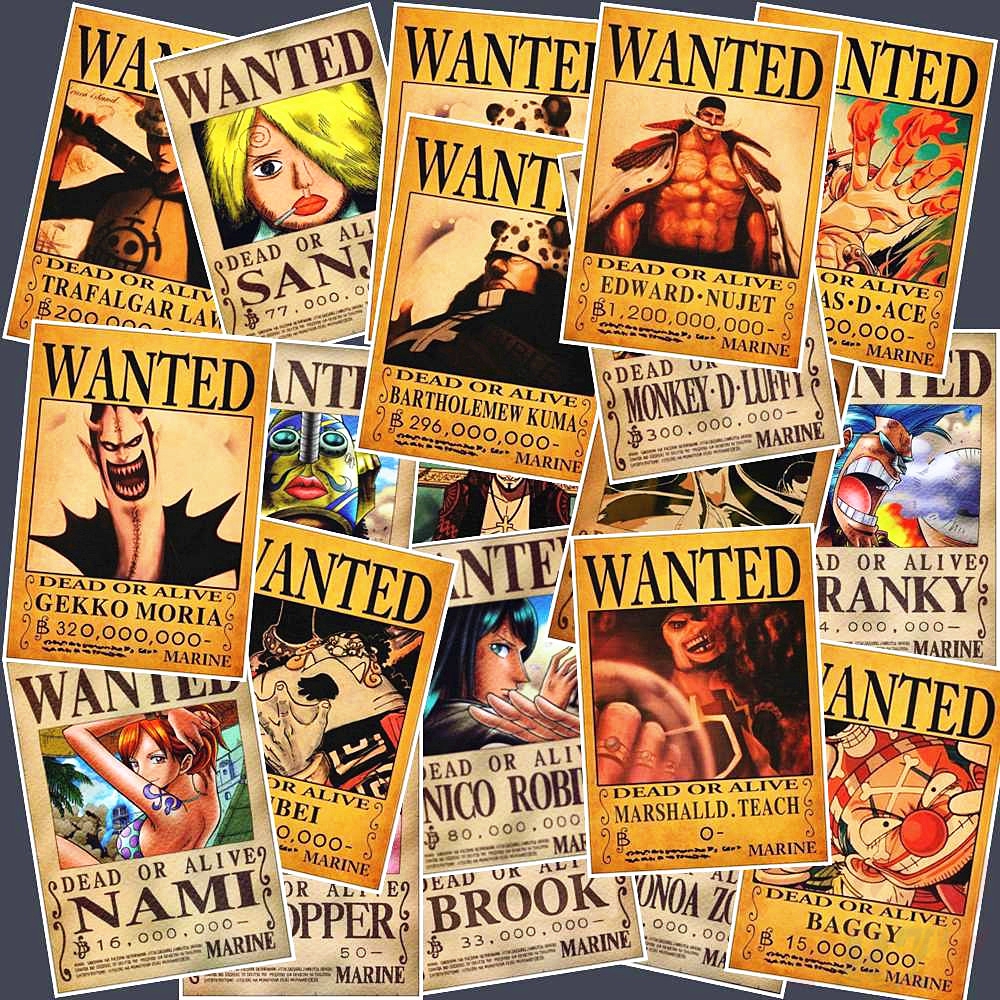 Set 25 miếng dán chống thấm nước hình nhân vật anime One Piece độc đáo dùng để trang trí