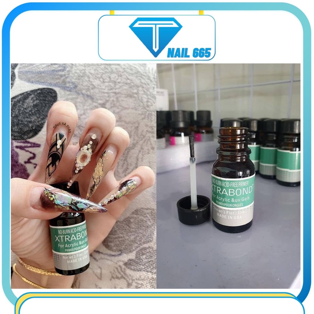 Liên kết bột mỹ PRIMER XTRABOND 15ml chính hãng , Kiềm dầu liên kết bột siêu trắc 2 in 1 sịn