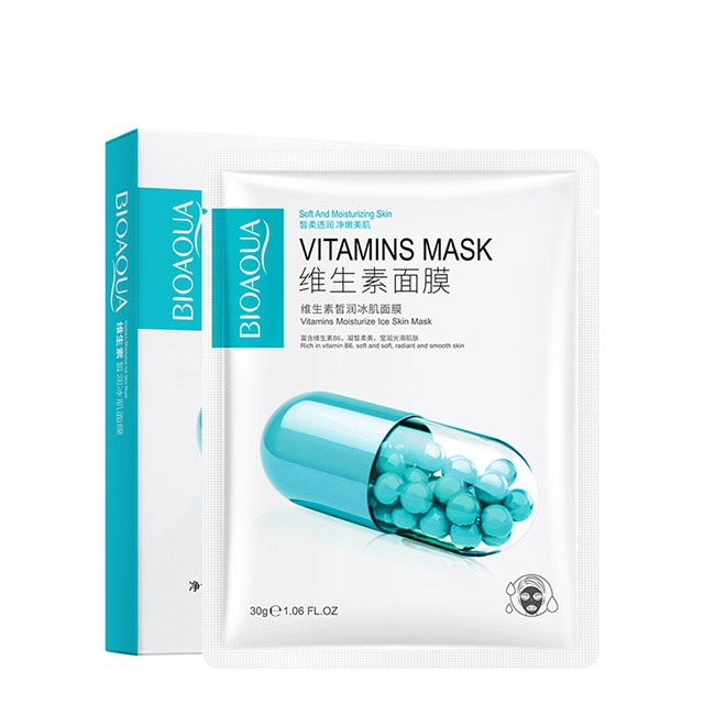 COMBO 6 MIẾNG MẶT NẠ  BIOAQUA VITAMIN MASK SE KHÍT LỖ CHÂN LÔNG