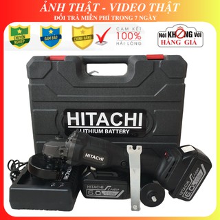 Máy mài cầm tay pin Hitachi 118V - 2 PIN 20000mAh - Động cơ không chổi than - 100% Đồng TẶNG 1 ĐÁ MÀI VÀ 1 ĐÁ CẮT