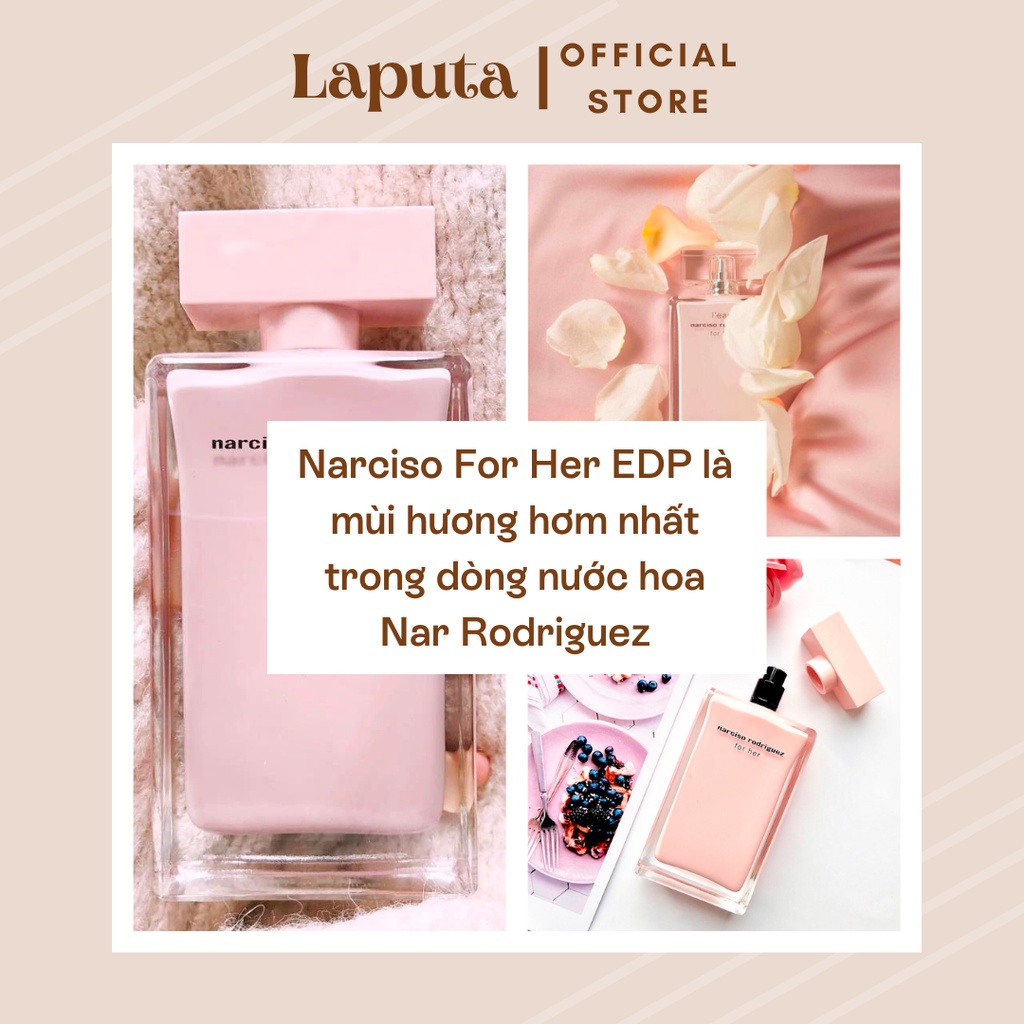 Nước Hoa Nữ Narciso For Her EDP, Nar Hồng Nhạt, Mẫu thử 2ml, 5ml, 10ml