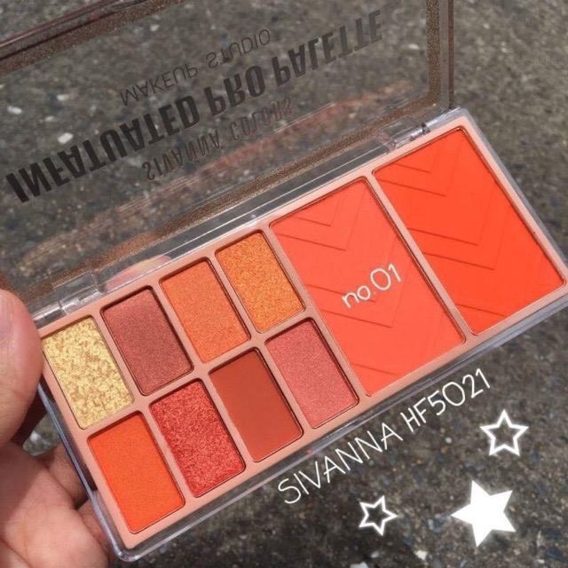 Bảng Phấn Mắt Và Má Hồng Sivanna Colors Infatuated Pro Palette HF5021