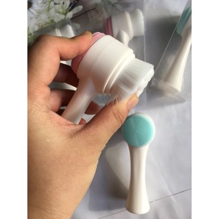 Dụng cụ cọ rửa mặt cầm tay 2 đầu