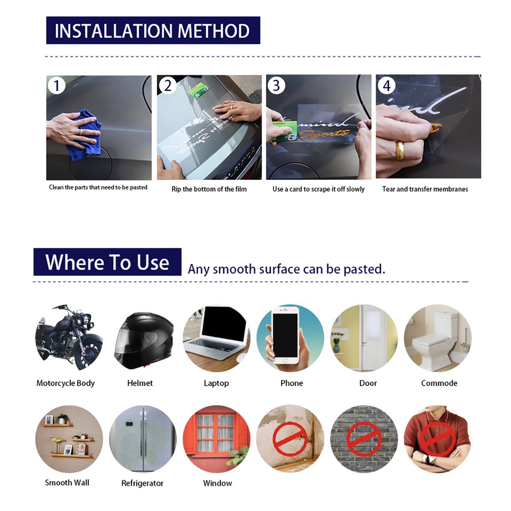 Nhãn dán họa tiết chữ Limited Edition trang trí xe hơi độc đáo