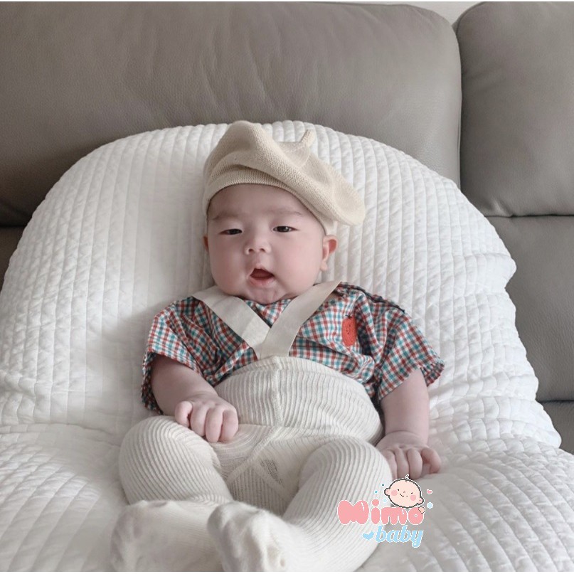 Mũ nồi len trơn phong cách hàn quốc đáng yêu cho bé (6m-4y) Mimo baby MN78