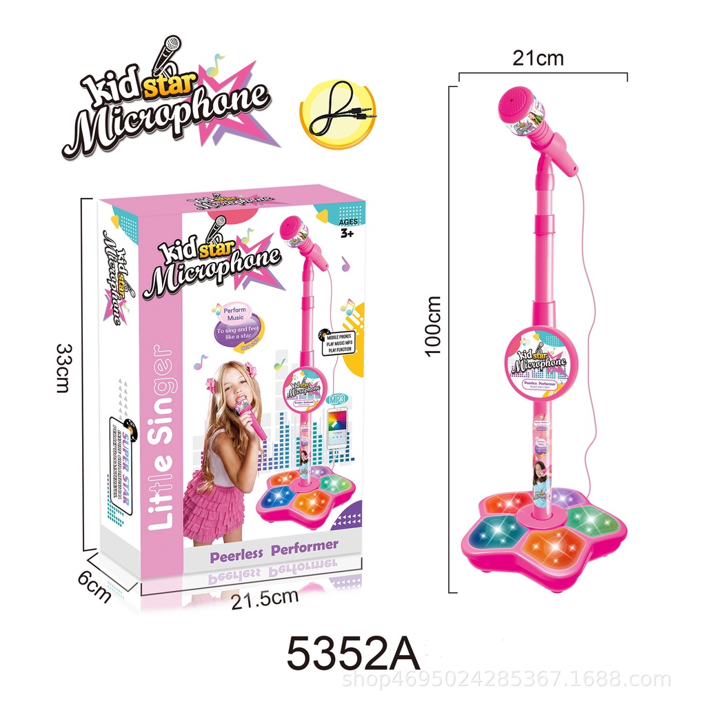 [Hàng sẵn mới về] Đồ chơi Micro Karaoke Kid Star kết nối với điện thoại- Micro phát nhạc tích hợp loa cho bé - Mic hát