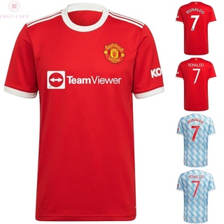 Áo Thun Tay Ngắn In Logo Ronaldo Manchester United Cho Nam Và Nữ