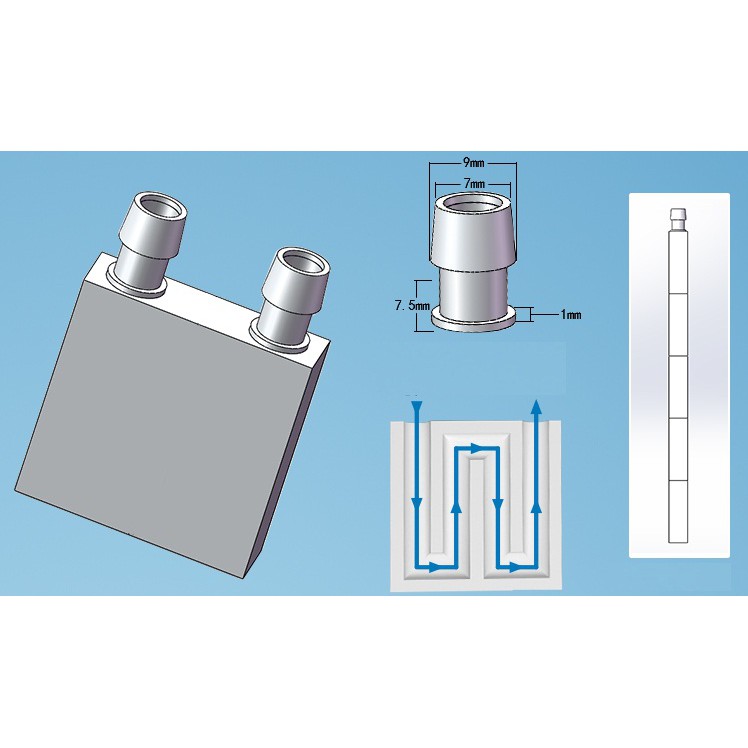 TẢN NHIỆT NƯỚC CHO SÒ NÓNG LẠNH 40*120*12mm