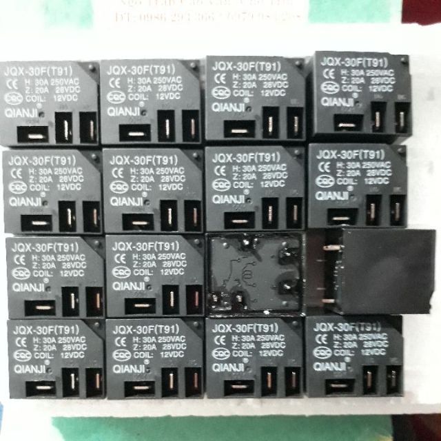Relay JQX - 30F T91. 30A 5 chân. Loại 12VDC và loại 24VDC