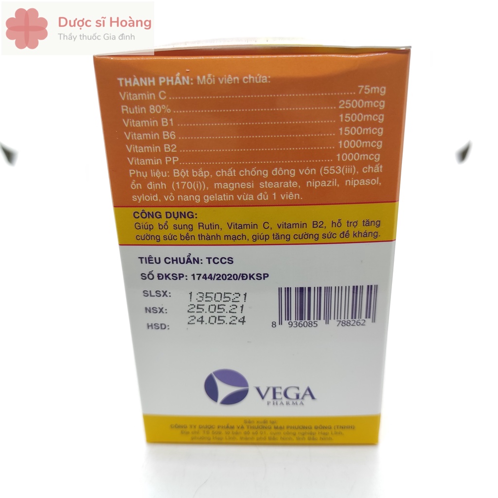 B Complex C Plus - Bổ Sung Vitamin B1 B2 B6 PP C - Giúp Tăng Cường Sức Khỏe Hiệu Quả