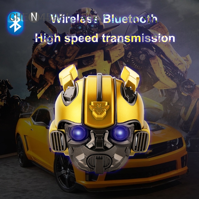 Bumblebee Helmet Bluetooth Speaker Fm Radio Usb Mp3 TF Smart Subwoofer Blue Tooth 5.0 Portable Mini