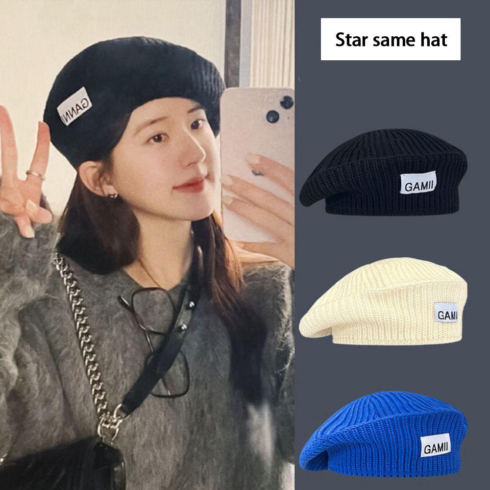 TWINKLE Mũ Beret Dệt Kim Màu Sắc Ngọt Ngào Thời Trang Thu Đông Cho Nữ