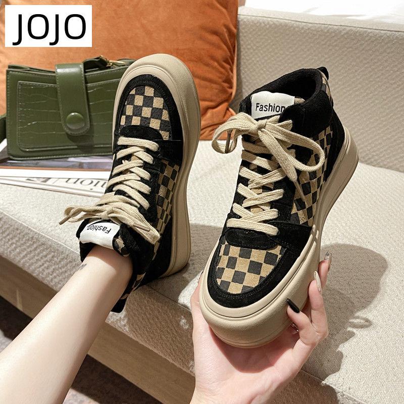 Giày Thể Thao Canvas Cổ Cao Phong Cách Hàn Quốc Mới Cho Nữ