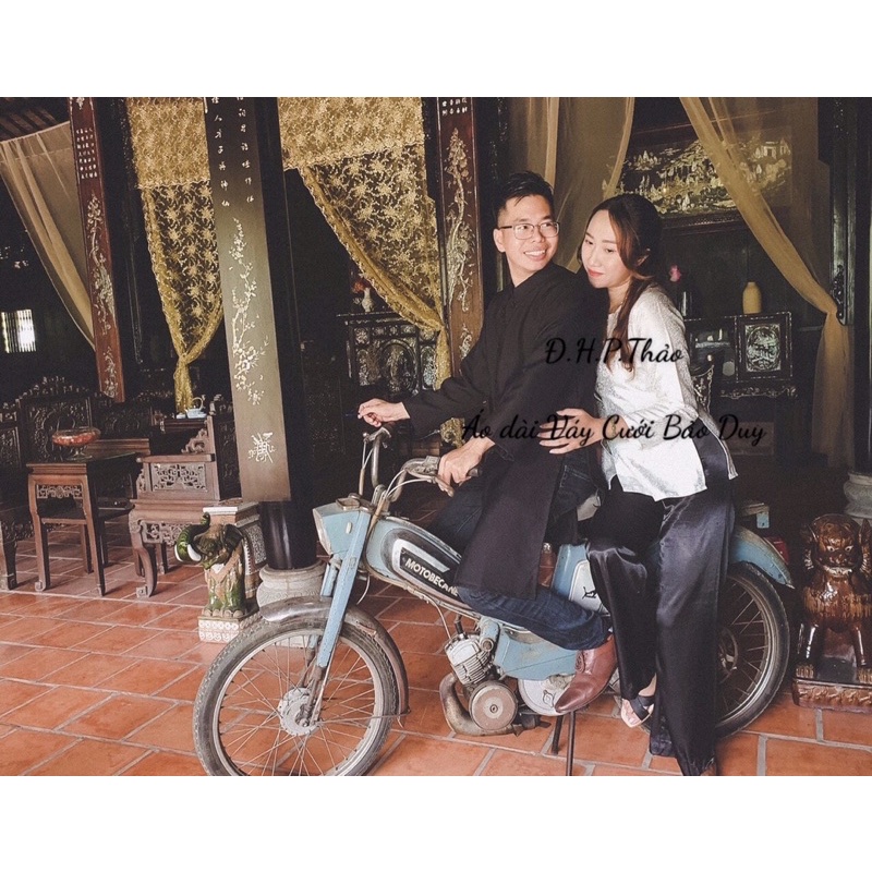 Áo dài nam đen sỉ