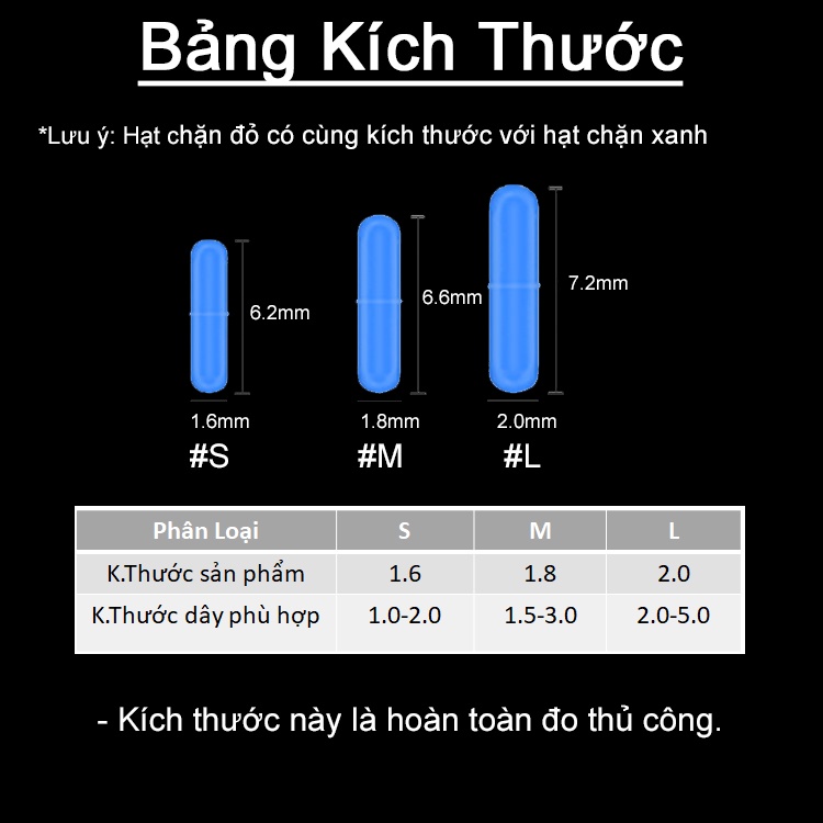 Hạt chặn phao Silicon bản Nâng cấp (5+2+2) hạt chặn phao câu đài cao cấp PK-01