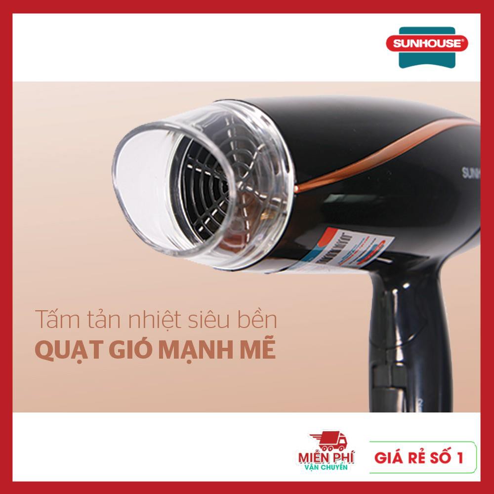 Máy sấy tóc Sunhouse SHD2306, máy sấy công suất 1200w, sấy khô nhanh, chế độ gió linh hoạt, tự động ngắt khi quá tải.