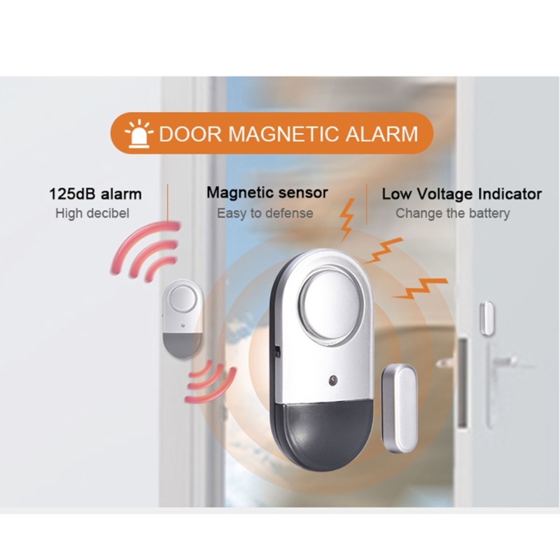 Chuông Báo Động Từ Tính Gắn Cửa Ra Vào 125Db An Toàn Cho Bé