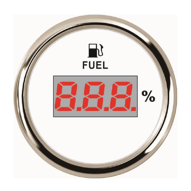 Đồng Hồ Đo Mức Nhiên Liệu Kỹ Thuật Số 52MM 12 / 24V Cho Xe Hơi / Tàu Thuyền