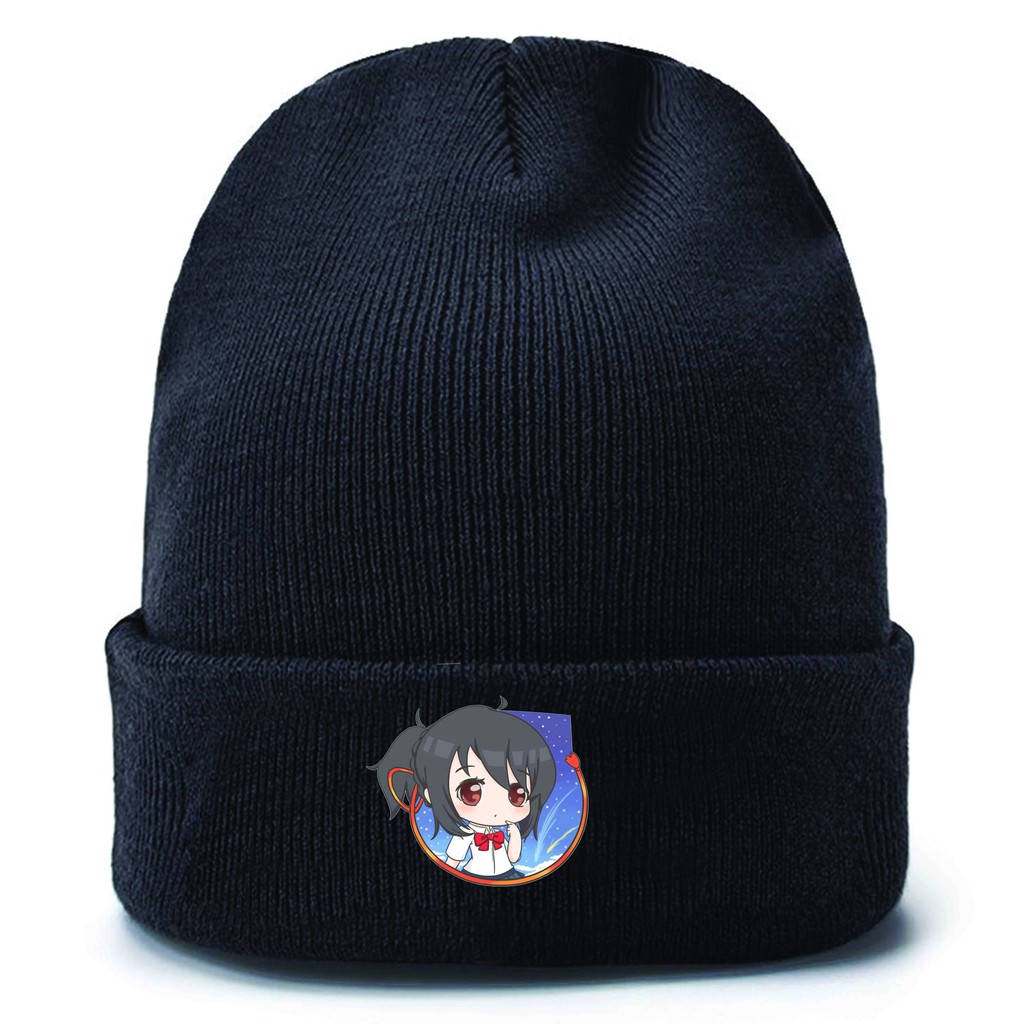 Mũ len in hình KIMI NO NAWA Your Name anime chibi xinh xắn thời trang nam nữ