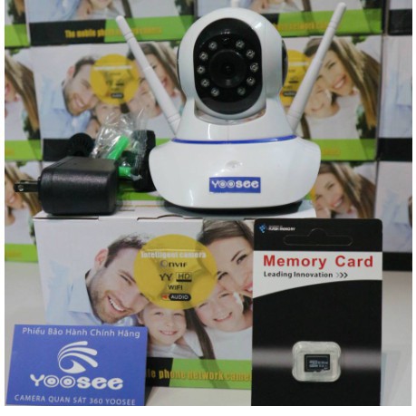 Camera 3 Râu Dùng Phần Mềm Yoosee Xoay 360 Độ Bắt Wifi Cực Khỏe - Camera Yoosee 3 Râu - Camera 3 Ăng ten