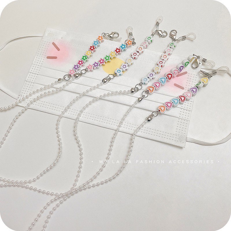 Dây đeo khẩu trang ngọc sao tim