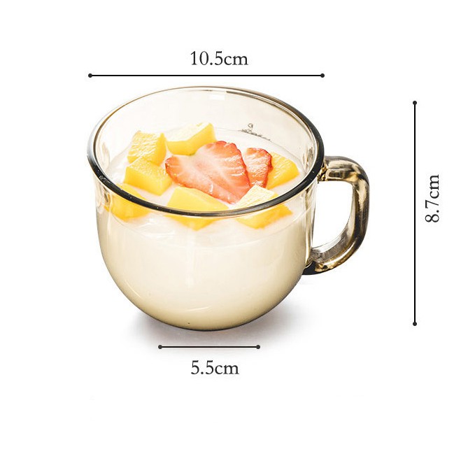 Tách Ly Thủy Tinh Ăn Sáng Breakfast Cup Đa Năng (K Kèm Que Khuấy)