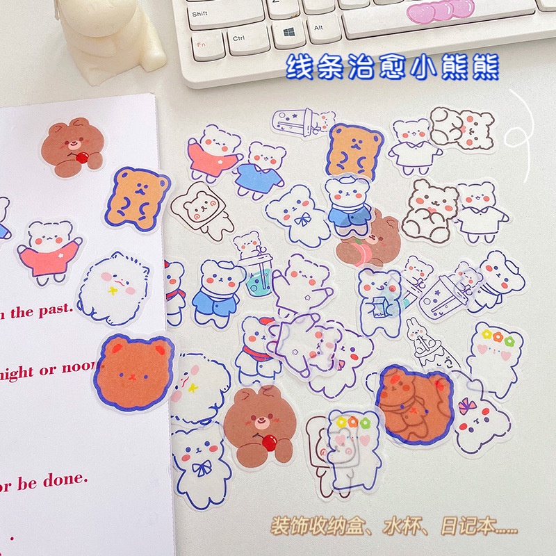Set Sticker cute dán mũ bảo hiểm, dép coss, anime, vintage, mong và sổ các loại