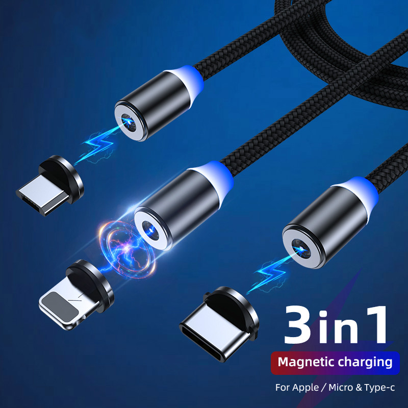 Cáp Sạc Nhanh Cổng Cắm Usb Loại C Có Đèn Led Cho Iphone 11 Pro X Samsung Android