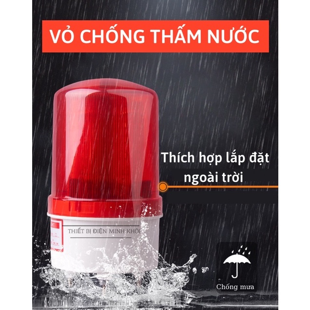 Đèn quay cảnh báo công trình thi công xoay tròn, đèn led xoay báo tín hiệu,đèn báo động