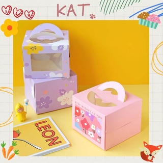 Hộp Đựng Bánh Sinh Nhật Phong Cách Hàn Quốc Màu Hồng Tím - KAT Official Store