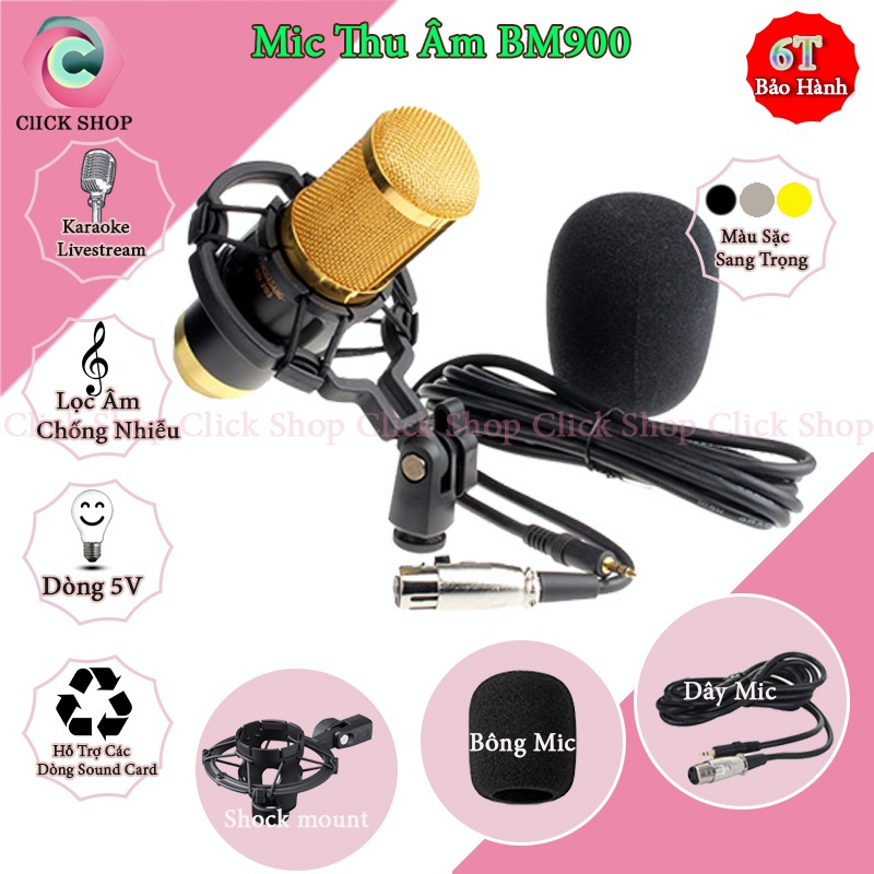 Chọn Bộ Combo Mic Thu Âm Hát Livestream V8 + Mic BM900 ⚡CHÍNH HÃNG BẢO HÀNH 06 THÁNG⚡ Thu Âm Điện Thoại Máy Tính
