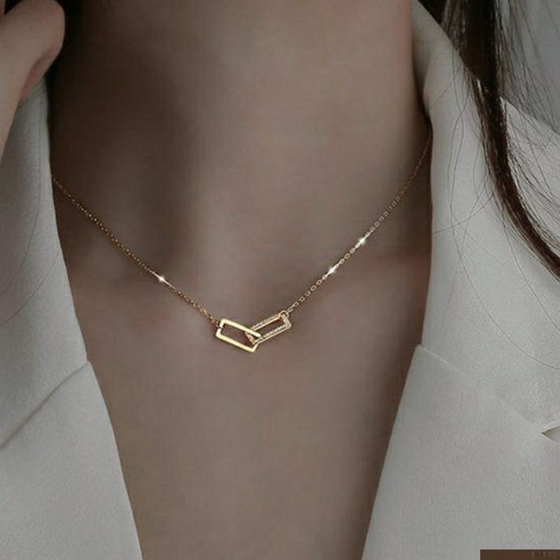 Dây chuyền mặt vuông đơn giản thời trang cho nữ