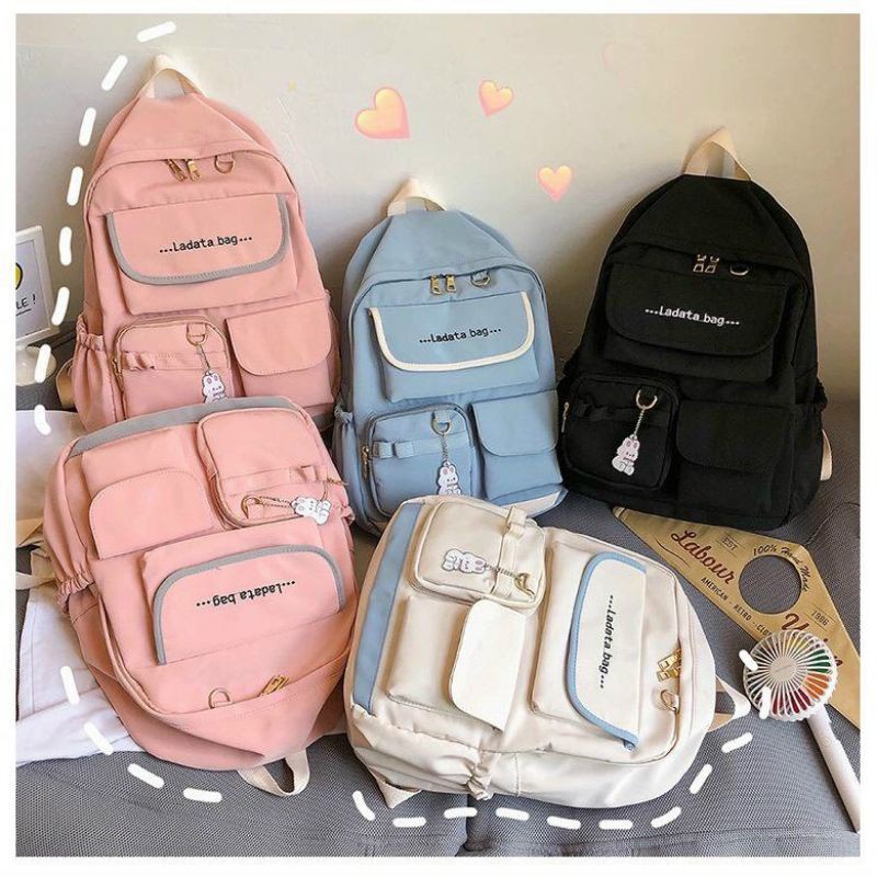 Balo Ulzzang Nữ Thời trang YiFang Chanzue, Balo đi học sinh sinh viên ulzzang hàn quốc phối trong suốt - Hàng nhập khẩu